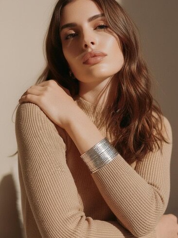 Wide Hammered Silver Cuff Bracelet: Handcrafted Boho Jewelry