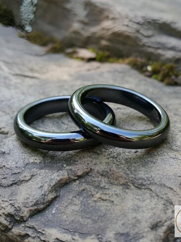 4mm Dome Hematite Ring 