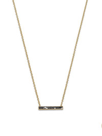 Diamond Chip Necklace: 14 Karat Gold Plated Necklace