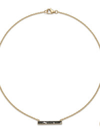Diamond Chip Necklace: 14 Karat Gold Plated Necklace