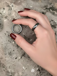 4mm Magnetic Hematite Dome Ring