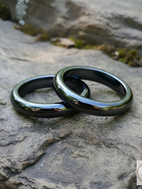 4mm Magnetic Hematite Dome Ring