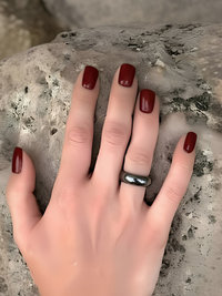 6mm Magnetic Hematite Dome Ring