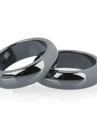 6mm Magnetic Hematite Dome Ring