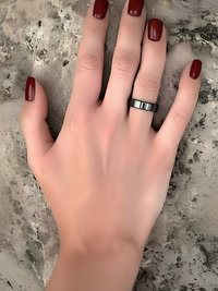 6mm Magnetic Hematite Flat Ring