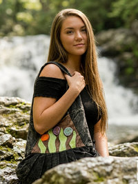 Boho Black Flower Hobo Bag – Stylish Hippie Sling Purse