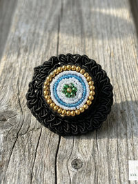 Magnetic Button Brooch Pin - Fabric Safe No Sew Vintage Style Scarf Clip