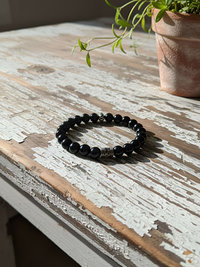 Black Onyx Bead Bracelet