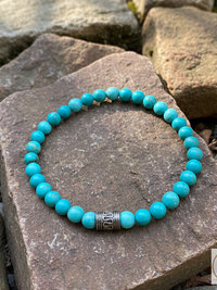 Blue Magnesite Bead Bracelet