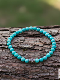 Blue Magnesite Bead Bracelet