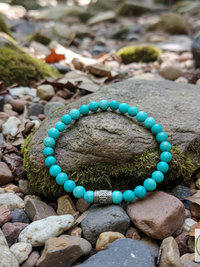 Blue Magnesite Bead Bracelet