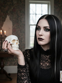 Cast Iron Human Skull Replica