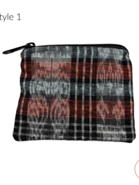 Guatemalan Corte Coin Purse - Handwoven Boho Fabric Zipper Pouch Small Makeup Bag