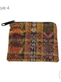 Guatemalan Corte Coin Purse - Handwoven Boho Fabric Zipper Pouch Small Makeup Bag