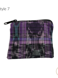 Guatemalan Corte Coin Purse - Handwoven Boho Fabric Zipper Pouch Small Makeup Bag