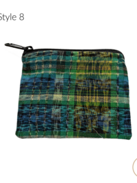 Guatemalan Corte Coin Purse - Handwoven Boho Fabric Zipper Pouch Small Makeup Bag