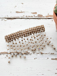 Clear Swarovski Crystal Fringe Hair Barrette 