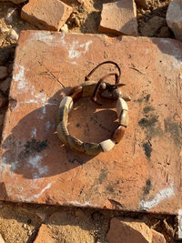 Dance with Druids Wood Bracelet, Adjustable Suede Cord, Handcrafted Earthy Jewelry
