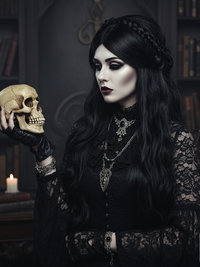 Spooky Human Skull Replica - Halloween Décor