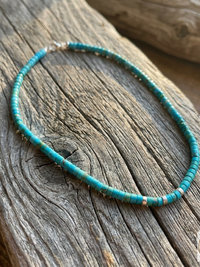 Men's Turquoise Heishi Bead Necklace