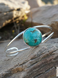 Open Band Cuff with Turquoise
