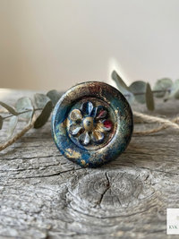 Magnetic Button Brooch Pin - Fabric Safe No Sew Vintage Style Scarf Clip