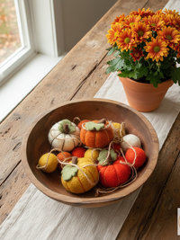 Pumpkin Felt Garland, Fall Décor