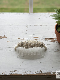Rhinestone Embroidered Hair Comb