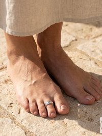 Silver Plated Adjustable Toe Ring
