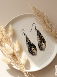 Wooden Twist Earrings - Handcrafted Earthy Jewelry