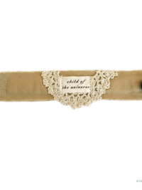 Boho Celestial Cotton Cuff Bracelet - Stamped adult Fabric Wrist Wrap