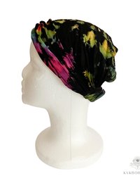 Black Tie Dye Boho Headband -  Stylish Bohemian Headwrap, Headbands for Women