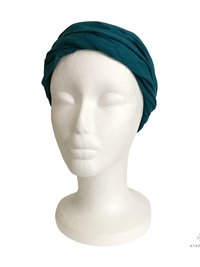 Teal Blue Boho Headband - Stylish Bohemian Headwrap, Headbands for Women