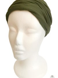 Olive Green Boho Headband -  Stylish Bohemian Headwrap, Headbands for Women