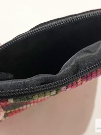 Colorful Guatemalan Huipil Coin Purse - Handmade Boho Wallet with Zip Top Closure