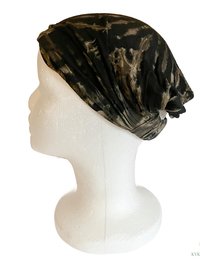 Black & Tan Tie Dye Boho Headband - Stylish Bohemian Headwrap, Headbands for Women