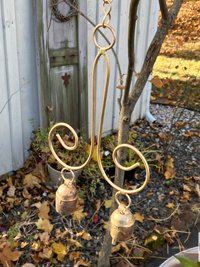 Handmade Swirl Bell Chime - Artisan Boho Metal Spiral Patio Decor