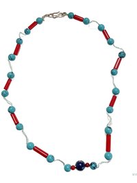 Handcrafted Nepal Beaded Necklace, Boho Gemstone Jewelry