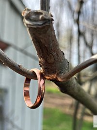Minimalist 3mm Copper Band Ring - Rustic Boho Style