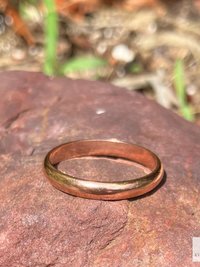 Minimalist 3mm Copper Band Ring - Rustic Boho Style