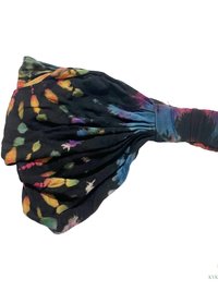 Black Tie Dye Boho Headband -  Stylish Bohemian Headwrap, Headbands for Women