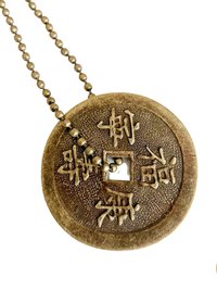 Good Luck Charm: Feng Shui Chinese Coin Pendant Necklace