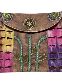 Tie Dye Floral Crossbody Bag: Handcrafted Boho Shoulder Bag