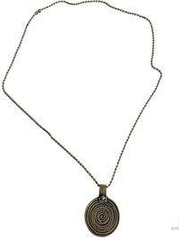 Bronze Swirl Pendant Necklace - Handcrafted Boho Pendant Jewelry