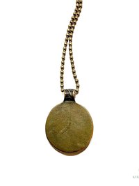 Bohemian Antique Bronze Tribal Pendant Necklace - 24 Inch Chain Boho Jewelry