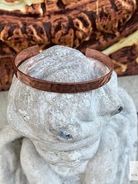 Thin Hammered Copper Cuff - Handcrafted Boho Bracelet, Bohemian Jewelry