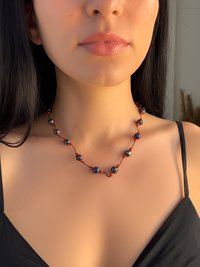Handcrafted Nepal Beaded Necklace, Boho Gemstone Jewelry