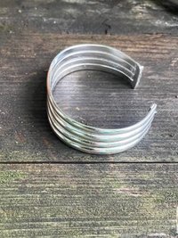 Handcrafted Alpaca Silver Cuff Bracelet: Boho Artisan Jewelry