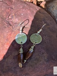 Handcrafted Guatemalan Coin Earrings - Unique Boho Chic Dangles, Ethnic Jewelry