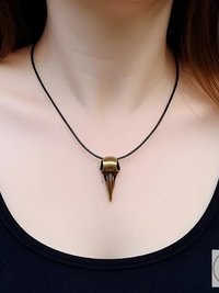 Gothic Crow Skull Necklace, Brass Raven Bird Pendant, Witchy Jewelry